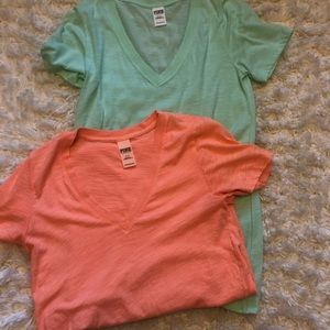 Vs Pink V-neck tees